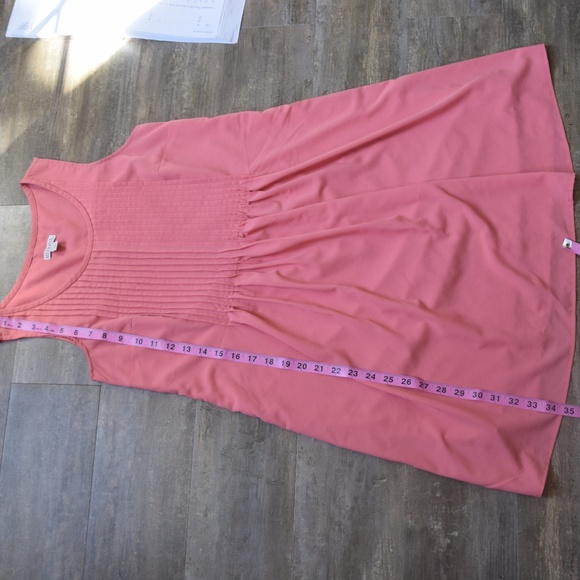 Merona Womens Pintuck Swing Dress in Coral Spice - Picture 6 of 6